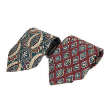 画像をギャラリービューアに読み込む, クリスチャンディオール ムッシュ Christian Dior MONSIEUR ネクタイ 2本セット シルク100% レッド系 グリーン【中古】