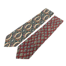 画像をギャラリービューアに読み込む, クリスチャンディオール ムッシュ Christian Dior MONSIEUR ネクタイ 2本セット シルク100% レッド系 グリーン【中古】