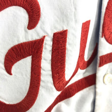 將圖片載入圖庫檢視器 グッチ GUCCI ロゴ刺繍 スクリプトオーバーサイズ ボウリング半袖シャツ 619033 ZAEN3【中古】