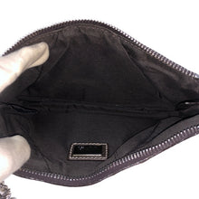 画像をギャラリービューアに読み込む, フェンディ FENDI アクセサリーポーチ チェーン ハンドバッグ ブラウン ズッキーノ柄【中古】【美品】