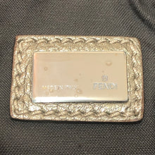 画像をギャラリービューアに読み込む, フェンディ FENDI アクセサリーポーチ チェーン ハンドバッグ ブラウン ズッキーノ柄【中古】【美品】