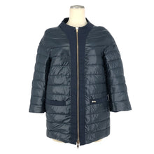 画像をギャラリービューアに読み込む, ヘルノ Herno リバーシブル ダウンジャケット 7分袖 サイズ40 S-M相当 ネイビー【中古】
