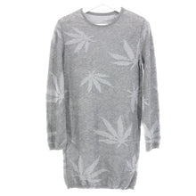 画像をギャラリービューアに読み込む, ルシアンペラフィネ lucien pellat finet ニットワンピース チュニック Sサイズ グレー ヘンプ柄【中古】