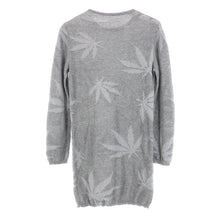 画像をギャラリービューアに読み込む, ルシアンペラフィネ lucien pellat finet ニットワンピース チュニック Sサイズ グレー ヘンプ柄【中古】