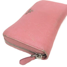 画像をギャラリービューアに読み込む, プラダ PRADA ラウンドファスナー 長財布 ピンク【中古】