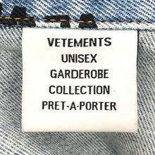 將圖片載入圖庫檢視器 ヴェトモン VETEMENTS 2022SS スタンプロゴデニムジャケット Gジャン 綿100% Mサイズ UE52JA180N ブルー【中古】