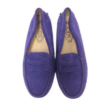 画像をギャラリービューアに読み込む, トッズ TODS スエード ドライビングシューズ フラットシューズ ローファー パープル【中古】【新品同様】【美品】