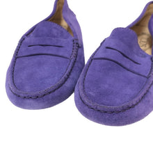 画像をギャラリービューアに読み込む, トッズ TODS スエード ドライビングシューズ フラットシューズ ローファー パープル【中古】【新品同様】【美品】