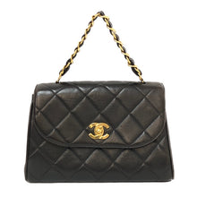 画像をギャラリービューアに読み込む, CHANEL シャネル マトラッセ シングルフラップ ヴィンテージ チェーンハンドバッグ ゴールド金具 ダークブラウン【中古】レディース