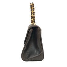 画像をギャラリービューアに読み込む, シャネル CHANEL マトラッセ シングルフラップ ヴィンテージ ゴールド金具 チェーン ハンドバッグ ダークブラウン【中古】