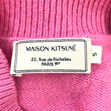 画像をギャラリービューアに読み込む, メゾンキツネ Maison Kitsune カシミヤ混 ニット プルオーバー セーター サイドジップ Sサイズ ピンク【中古】