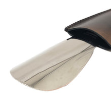 画像をギャラリービューアに読み込む, ベルルッティ Berluti シューホーン 靴べら 携帯用 ビジネス カラビナ付き ロゴ シルバー ブラウン【中古】