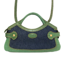 將圖片載入圖庫檢視器 トッズ TODS 2wayバッグ ポシェット クロコダイル型押しレザー ハンドバッグ ハンドバッグ グリーン【中古】【美品】