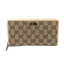 画像をギャラリービューアに読み込む, グッチ GUCCI GGキャンバス ラウンドファスナー 長財布 307980 ベージュ GG柄【中古】【美品】