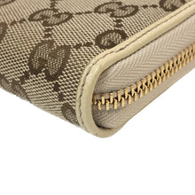 画像をギャラリービューアに読み込む, グッチ GUCCI GGキャンバス ラウンドファスナー 長財布 307980 ベージュ GG柄【中古】【美品】