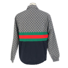 画像をギャラリービューアに読み込む, グッチ GUCCI オーバーサイズ テクニカルジャージージャケット トラックジャケット XSサイズ 545606 ネイビー GG柄【中古】【美品】