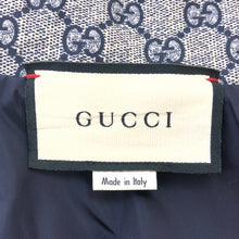 画像をギャラリービューアに読み込む, グッチ GUCCI オーバーサイズ テクニカルジャージージャケット トラックジャケット XSサイズ 545606 ネイビー GG柄【中古】【美品】