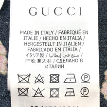 画像をギャラリービューアに読み込む, グッチ GUCCI GGピオニー ボウリングシャツ 半袖シャツ シルク オープンカラー サイズ46 625502 ブラック 花柄 総柄【中古】