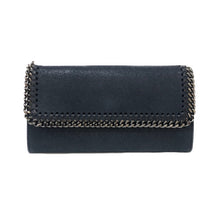 画像をギャラリービューアに読み込む, ステラマッカートニー STELLA McCARTNEY ファラベラ 二つ折り 長財布 430999 w9132 ネイビー レディース【中古】