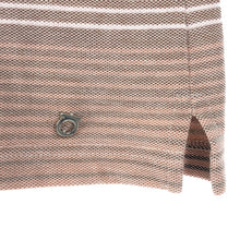 画像をギャラリービューアに読み込む, フェラガモ Salvatore Ferragamo 半袖カットソー Tシャツ Mサイズ ピンクベージュ系 ボーダー柄【中古】【美品】