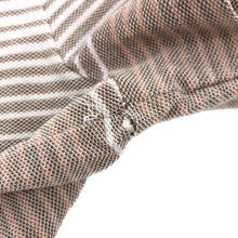 画像をギャラリービューアに読み込む, フェラガモ Salvatore Ferragamo 半袖カットソー Tシャツ Mサイズ ピンクベージュ系 ボーダー柄【中古】【美品】