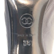 画像をギャラリービューアに読み込む, シャネル CHANEL ココマーク パンプス アーモンドトゥ サイズ35 22cm相当 ブルーブラック【中古】