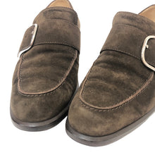 画像をギャラリービューアに読み込む, エルメス HERMES ローファー モカシン モンクストラップ スエード ブラウン 22.5cm相当【中古】