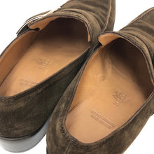 画像をギャラリービューアに読み込む, エルメス HERMES ローファー モカシン モンクストラップ スエード ブラウン 22.5cm相当【中古】