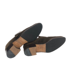 画像をギャラリービューアに読み込む, エルメス HERMES ローファー モカシン モンクストラップ スエード ブラウン 22.5cm相当【中古】