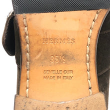 画像をギャラリービューアに読み込む, エルメス HERMES ローファー モカシン モンクストラップ スエード ブラウン 22.5cm相当【中古】