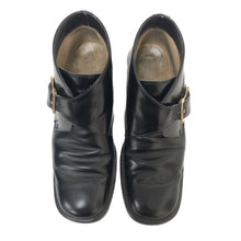 將圖片載入圖庫檢視器 グッチ GUCCI ショートブーツ ラウンドトゥ ベルトデザイン モンクストラップ ブラック 22.5cm相当【中古】