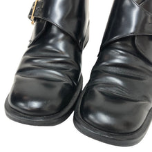 將圖片載入圖庫檢視器 グッチ GUCCI ショートブーツ ラウンドトゥ ベルトデザイン モンクストラップ ブラック 22.5cm相当【中古】