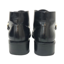 將圖片載入圖庫檢視器 グッチ GUCCI ショートブーツ ラウンドトゥ ベルトデザイン モンクストラップ ブラック 22.5cm相当【中古】