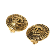 画像をギャラリービューアに読み込む, シャネル CHANEL ココマーク ラウンドイヤリング GPゴールド ヴィンテージ ゴールド【中古】