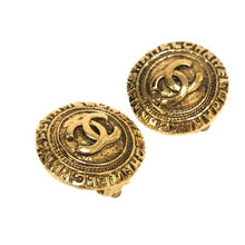 画像をギャラリービューアに読み込む, シャネル CHANEL ココマーク ラウンドイヤリング GPゴールド ヴィンテージ ゴールド【中古】