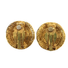 画像をギャラリービューアに読み込む, シャネル CHANEL ココマーク ラウンドイヤリング GPゴールド ヴィンテージ ゴールド【中古】