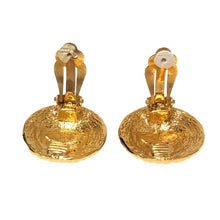 画像をギャラリービューアに読み込む, シャネル CHANEL ココマーク ラウンドイヤリング GPゴールド ヴィンテージ ゴールド【中古】