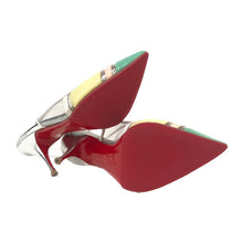 画像をギャラリービューアに読み込む, クリスチャン ルブタン Christian Louboutin バックストラップ パンプス ハイヒール サイズ37 24cm相当 マルチカラー クリア【中古】