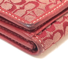 画像をギャラリービューアに読み込む, コーチ COACH ミニシグネチャー 二つ折り財布 レッド【中古】