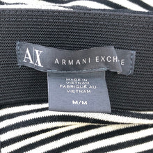 画像をギャラリービューアに読み込む, アルマーニエクスチェンジ ARMANI EXCHANGE タイトスカート Mサイズ モノトーン ボーダー柄【中古】