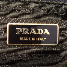 画像をギャラリービューアに読み込む, プラダ PRADA メッシュハンドル リボン 2wayショルダーバッグ ハンドバッグ カーキ系【中古】