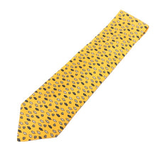 画像をギャラリービューアに読み込む, バーバリーロンドン BURBERRY LONDON ネクタイ シルク100% イエロー 魚柄【中古】【新品同様】【美品】