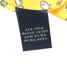 画像をギャラリービューアに読み込む, バーバリーロンドン BURBERRY LONDON ネクタイ シルク100% イエロー 魚柄【中古】【新品同様】【美品】
