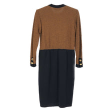 画像をギャラリービューアに読み込む, マリーグレイ MARIE GRAY ニット ワンピース サイズ8 ブラウン ネイビー【中古】