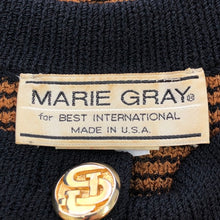 画像をギャラリービューアに読み込む, マリーグレイ MARIE GRAY ニット ワンピース サイズ8 ブラウン ネイビー【中古】