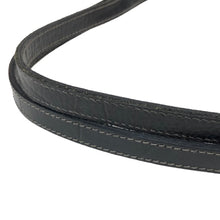 画像をギャラリービューアに読み込む, イルビゾンテ IL BISONTE クロコ型押し ショルダーバッグ ブラック【中古】