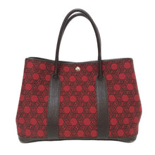 画像をギャラリービューアに読み込む, エルメス HERMES ガーデンパーティPM トワルソーアッシュ ハンドバッグ トートバッグ ルージュガランス【中古】