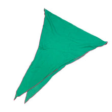 画像をギャラリービューアに読み込む, エルメス HERMES ロサンジュ ロゴ スカーフ ひし形 カシミヤ シルク グリーン【中古】