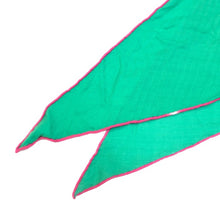 画像をギャラリービューアに読み込む, エルメス HERMES ロサンジュ ロゴ スカーフ ひし形 カシミヤ シルク グリーン【中古】