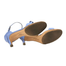 画像をギャラリービューアに読み込む, フェラガモ Salvatore Ferragamo アンクルストラップ リボンサンダル サイズ6ハーフ 24cm相当 ブルー系【中古】